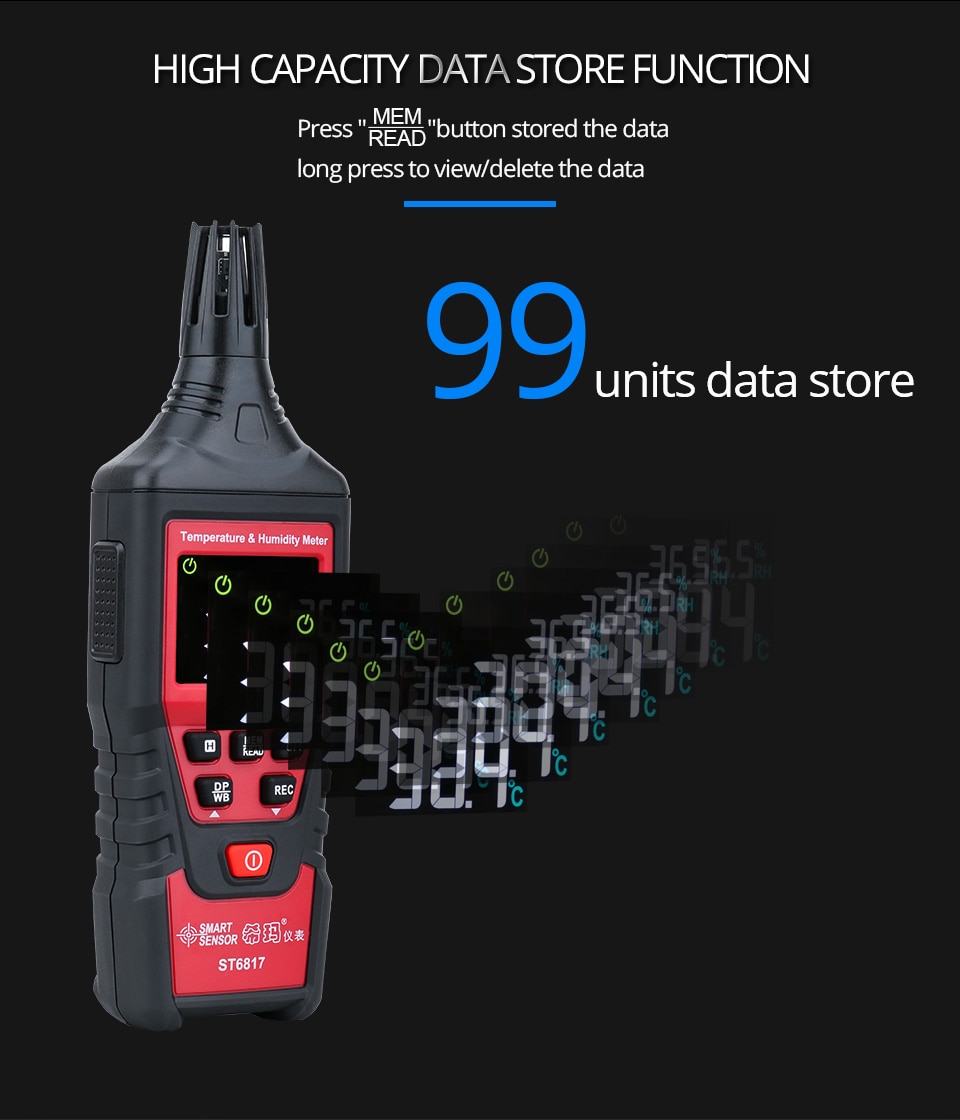 ST9617 ST6817 Digital Temperature Humidity Meter