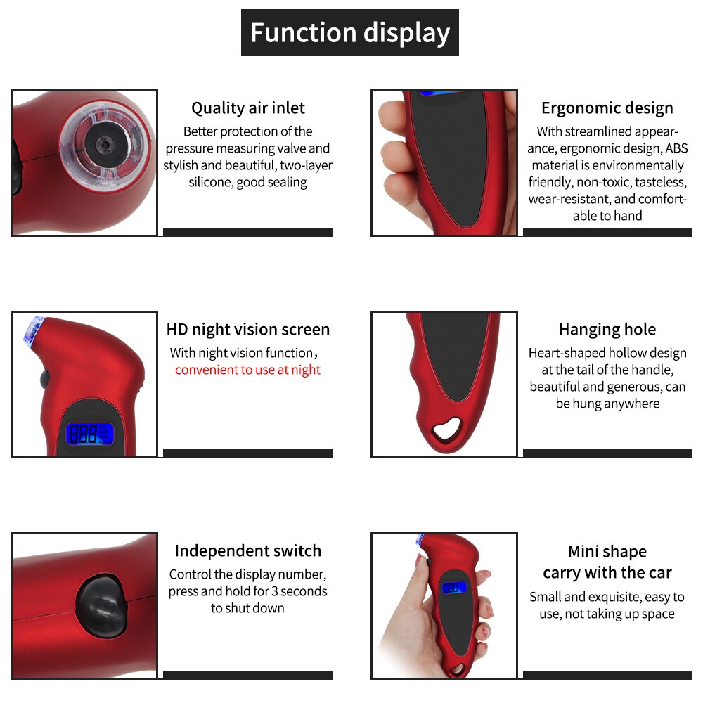 Digital Tire gauge 0-150 PSI Tire pressure gauge Car Tir