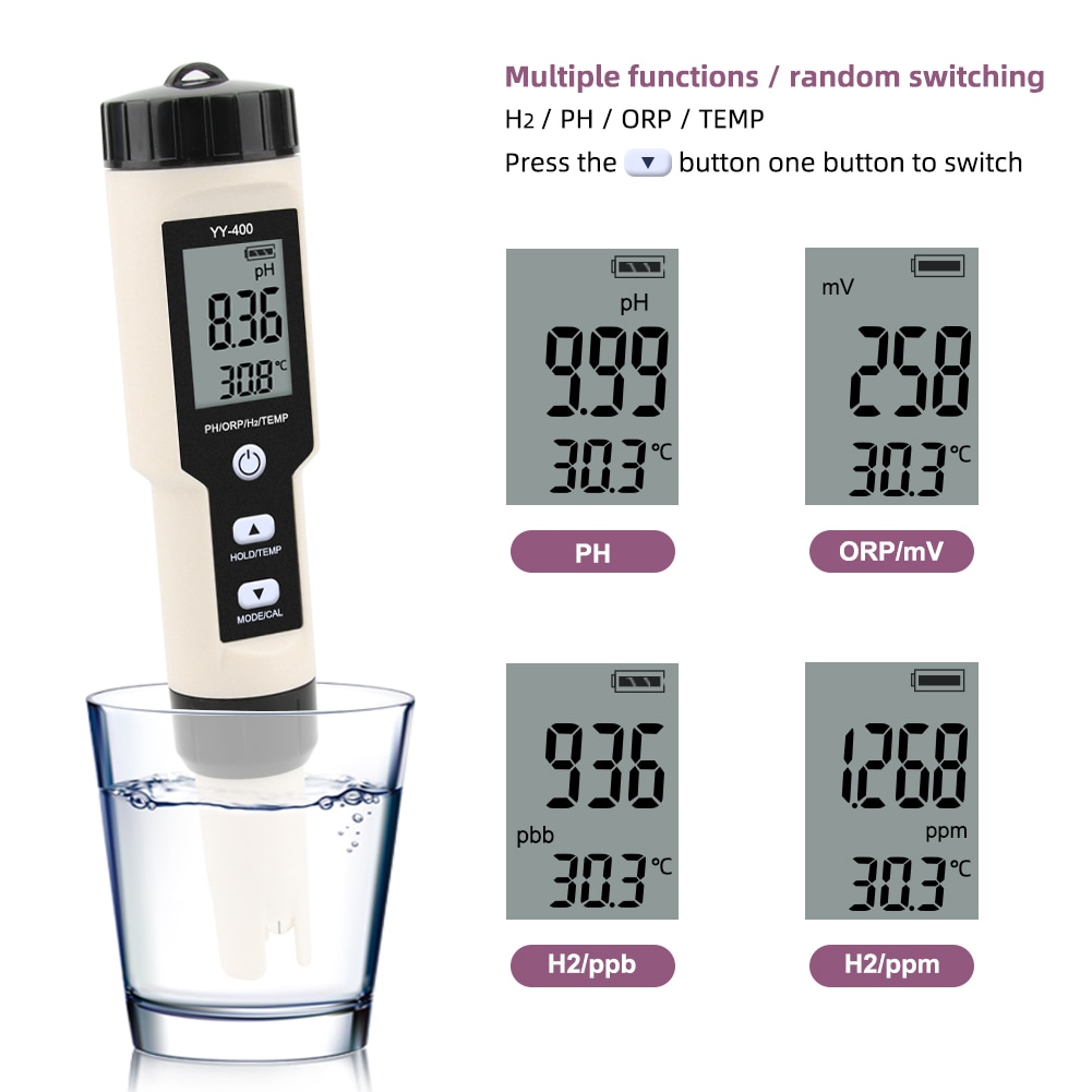 4 in 1 H2/PH/ORP/TEMP Meter