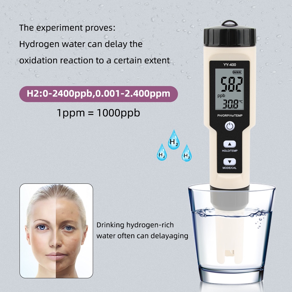 4 in 1 H2/PH/ORP/TEMP Meter