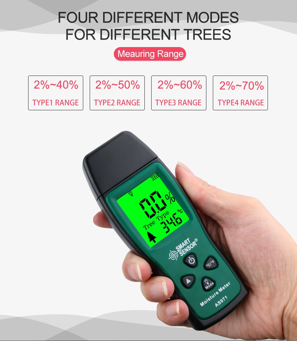 AS971 Digital Wood Moisture Meter