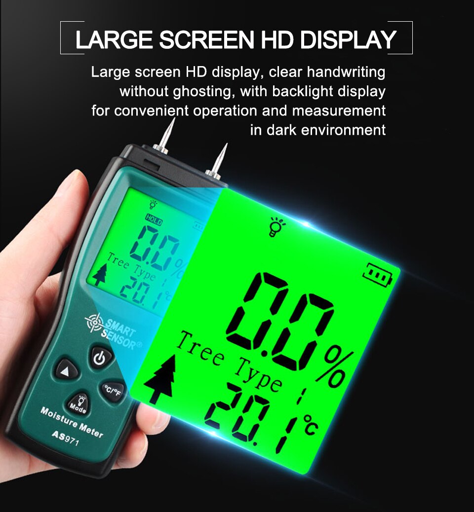 AS971 Digital Wood Moisture Meter