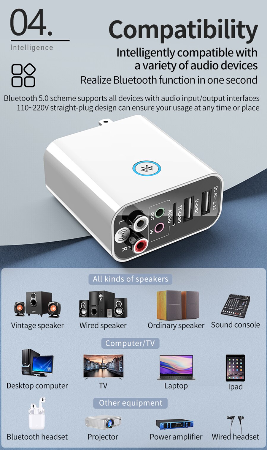 Bluetooth 5.0 Audio Receiver 