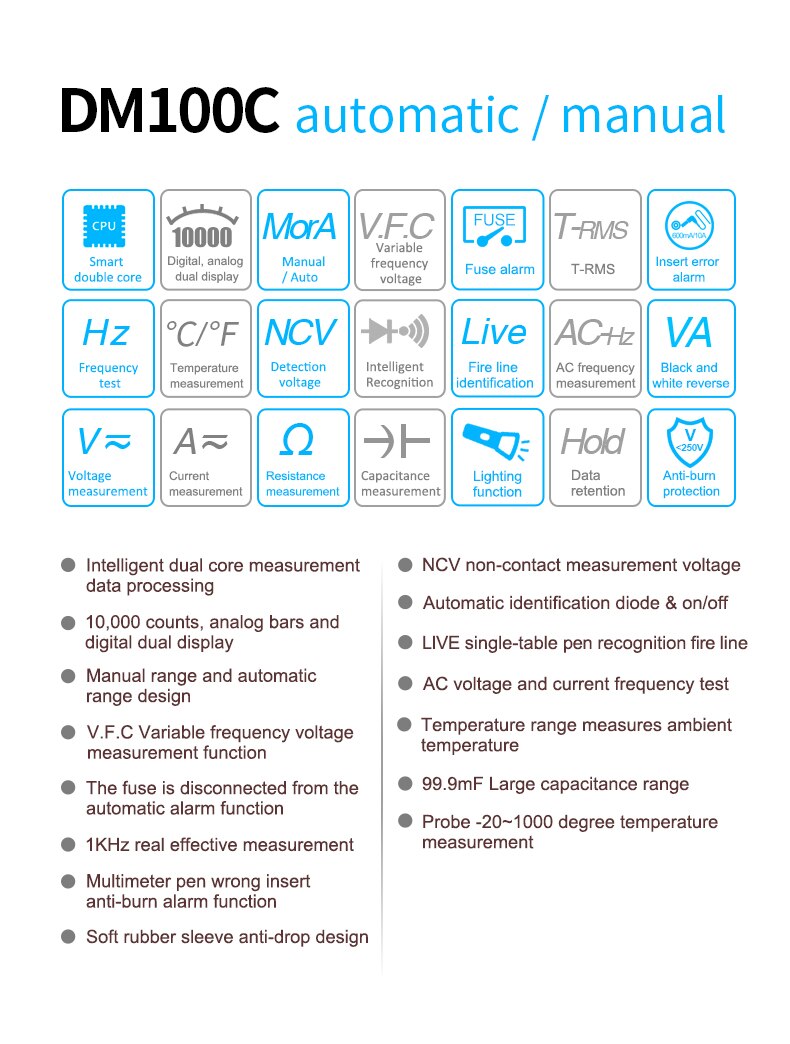 DM100C True-RMS Digital Multimeter