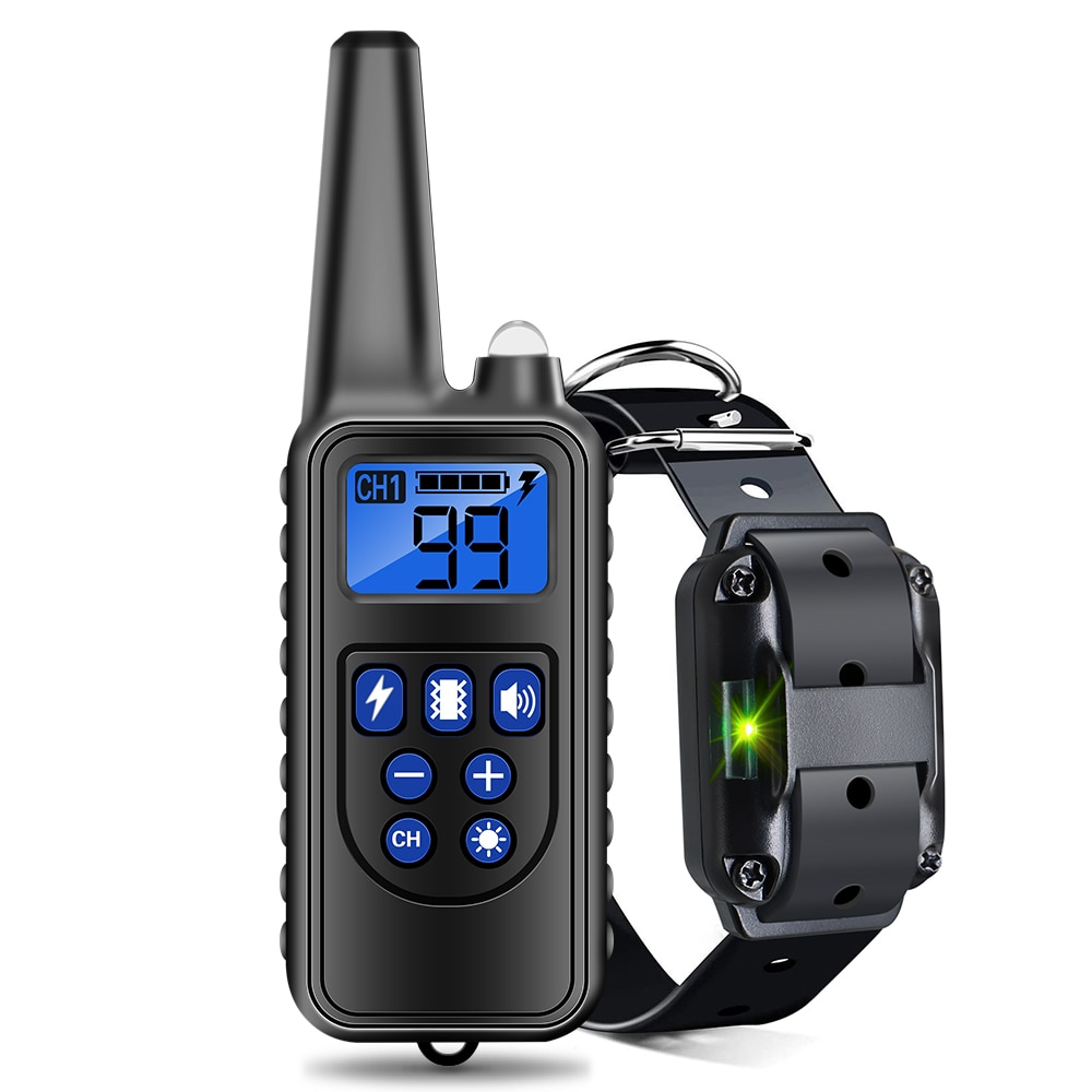 Waterproof Rechargeable 800m Dog Training Collar Remote 