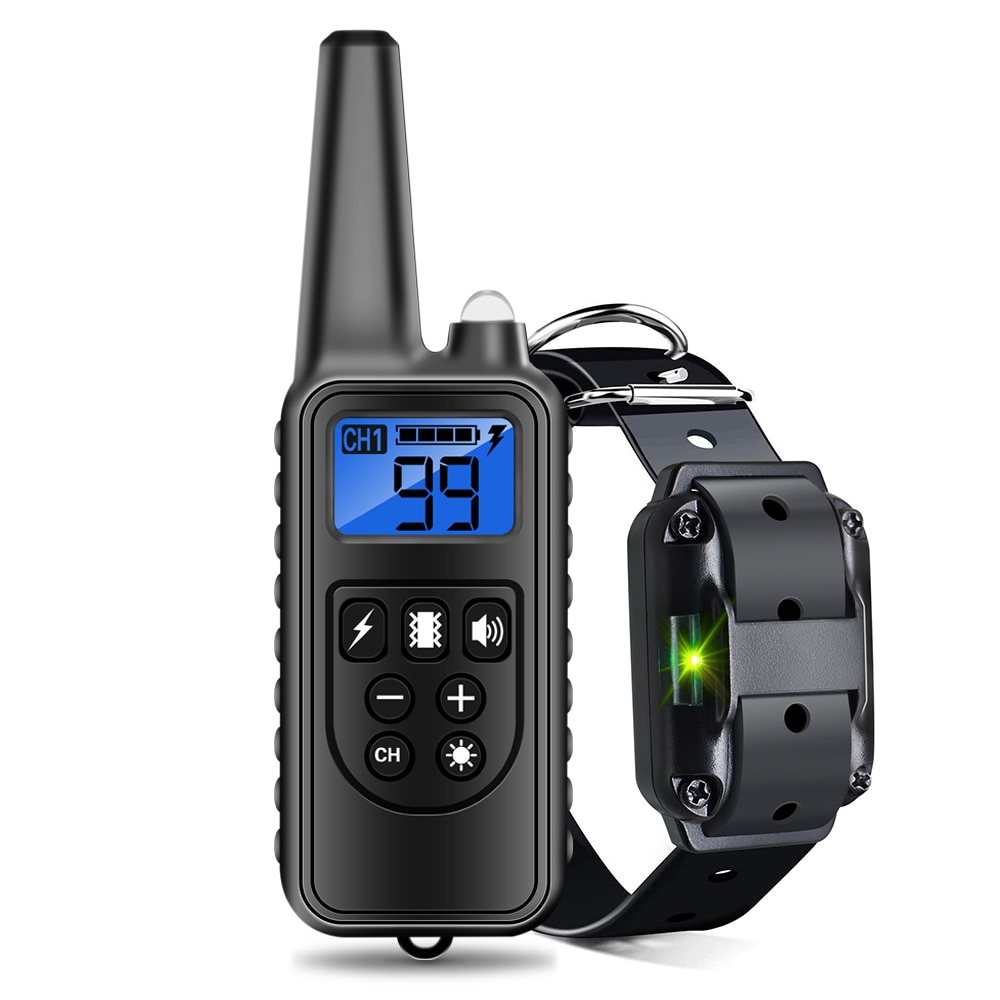 Waterproof Rechargeable 800m Dog Training Collar Remote 
