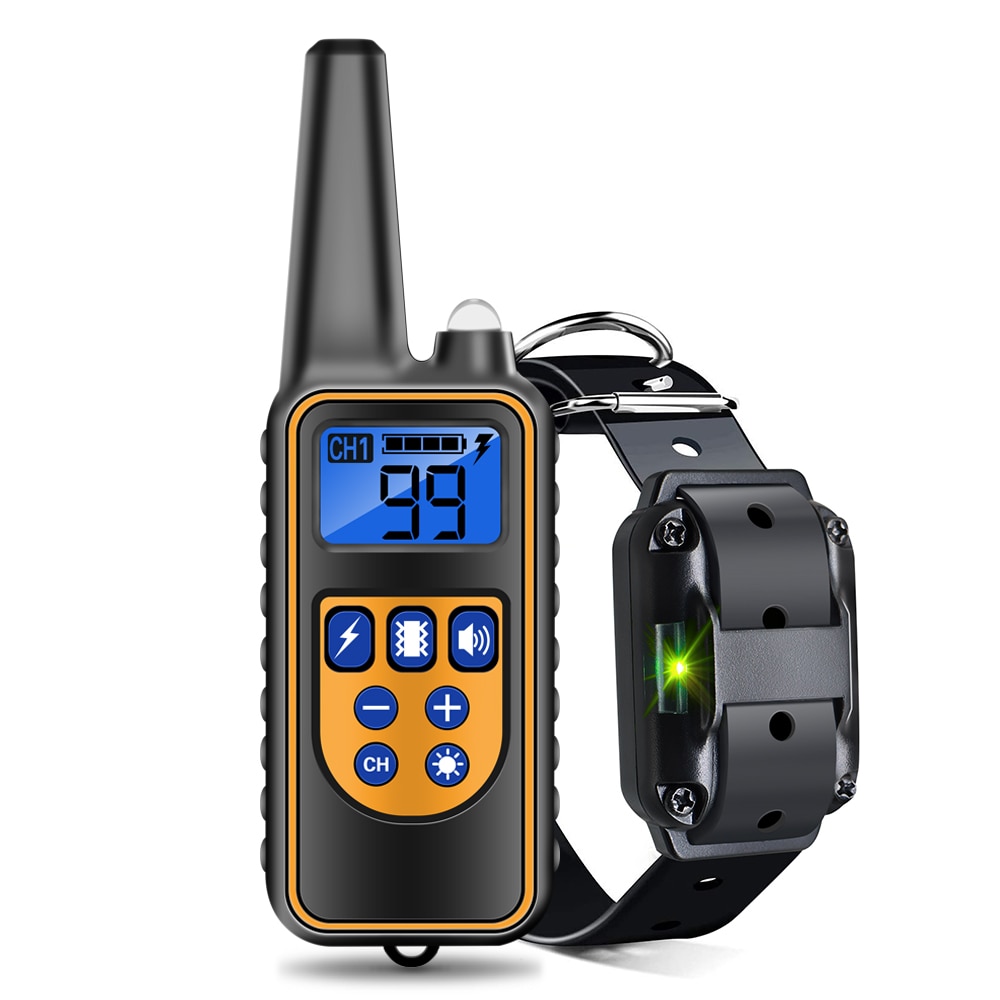 Waterproof Rechargeable 800m Dog Training Collar Remote 