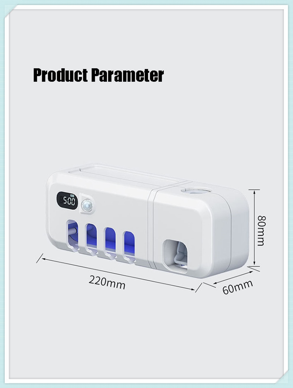 Double Sterilization Electric Toothbrush Holder 