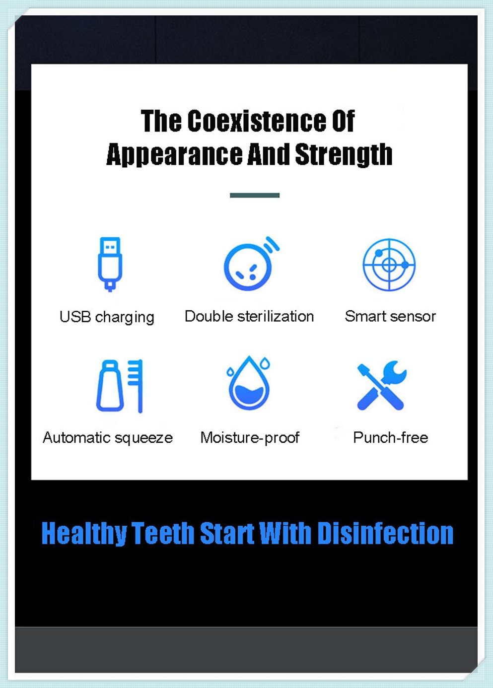 Double Sterilization Electric Toothbrush Holder