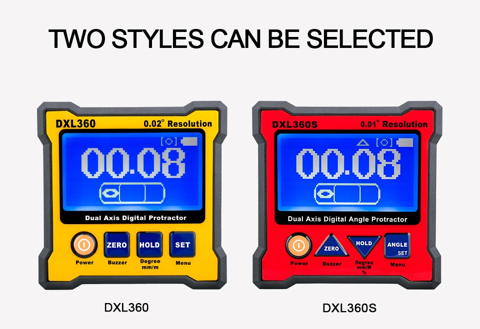 DXL360 DXL360S Dual axis Digital Angle Protractor 