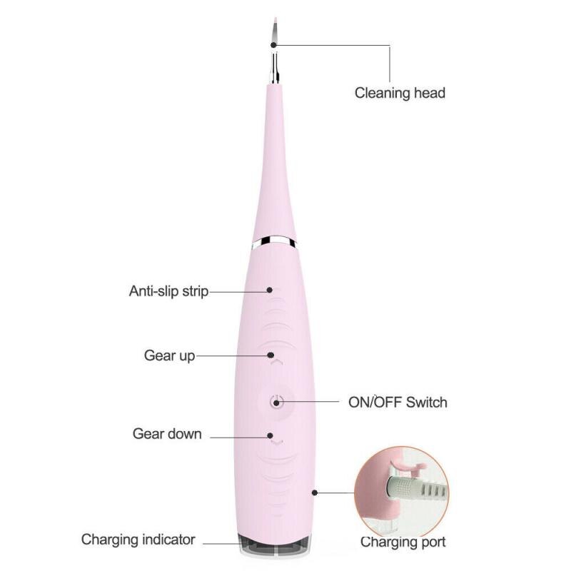 Powerful Ultrasonic Sonic Electric Adult Toothbrush USB 