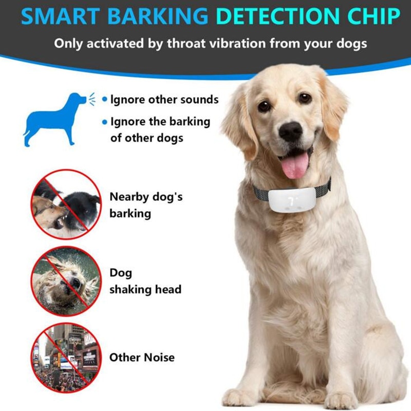 Electric Bark training collar Waterproof anti bark dog c