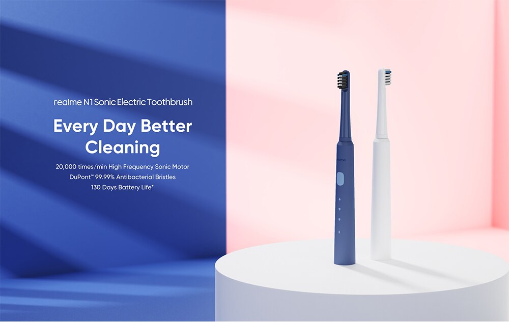 realme N1 Sonic Electric Toothbrush 130 Days Battery Lif