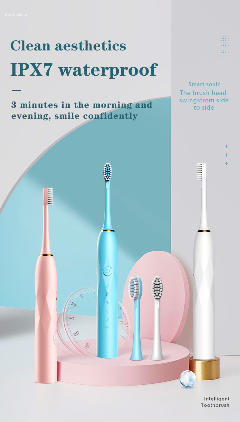 Electric Toothbrush Sonic 6-speed Adult Household Soft H