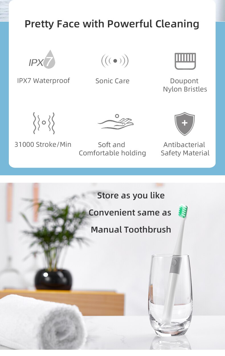 Mini Portable Sonic Disposable Electric Toothbrush 