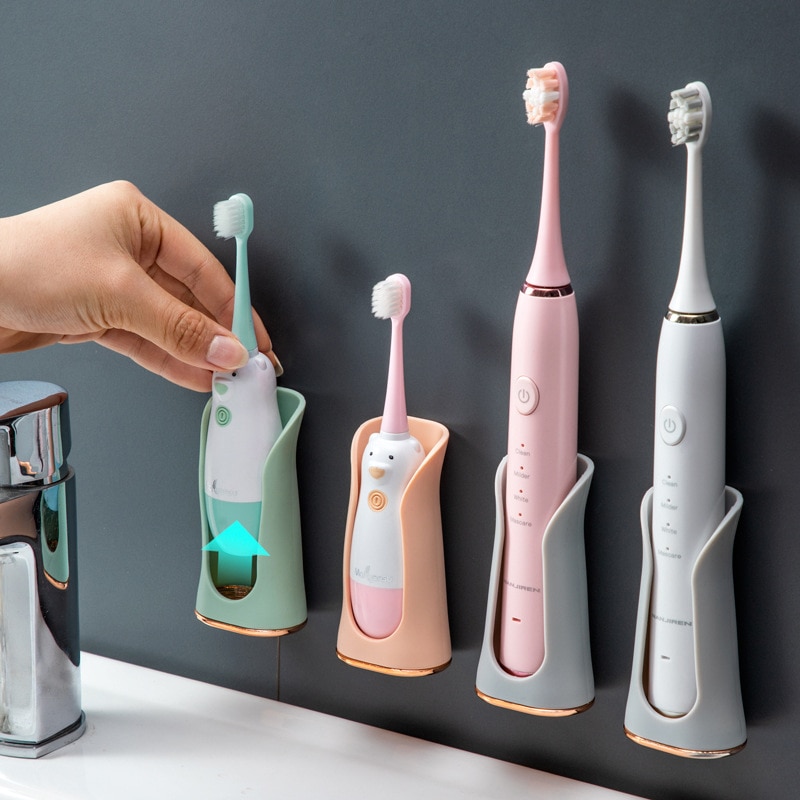 Electric Toothbrush Holders Wall-Mounted Punch-free Sili