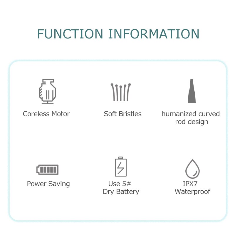 Simple Electric Ultrasonic Automatic Toothbrush Need AA 