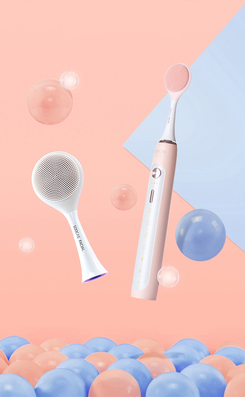 Facial Cleansing Brush Head and Toothbrush head 