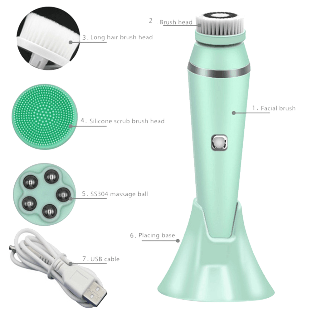 Facial Cleansing Brush Rechargeable Electric Spin Face B