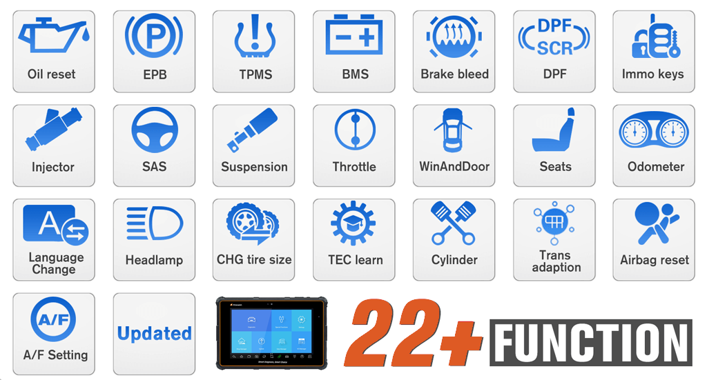 Foxwell i70Pro support 22 Common Service&Maintenance Functions