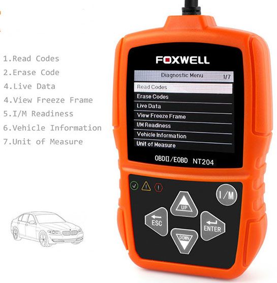 Original FOXWELL NT204 scanner function