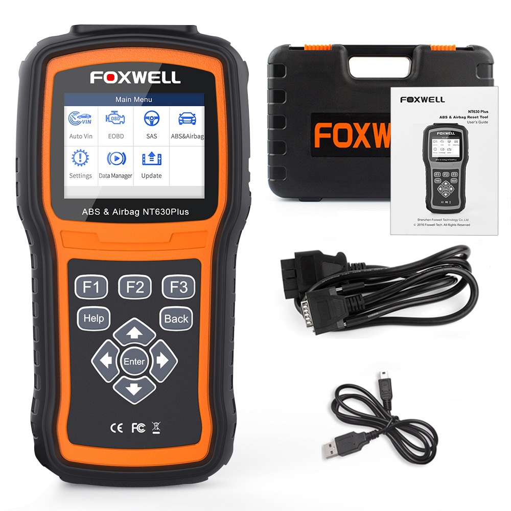 FOXWELL NT630 Plus Car Airbag SRS Auto OBD2 Scanner