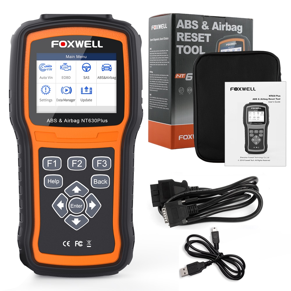 FOXWELL NT630 Plus Car Airbag SRS Auto OBD2 Scanner