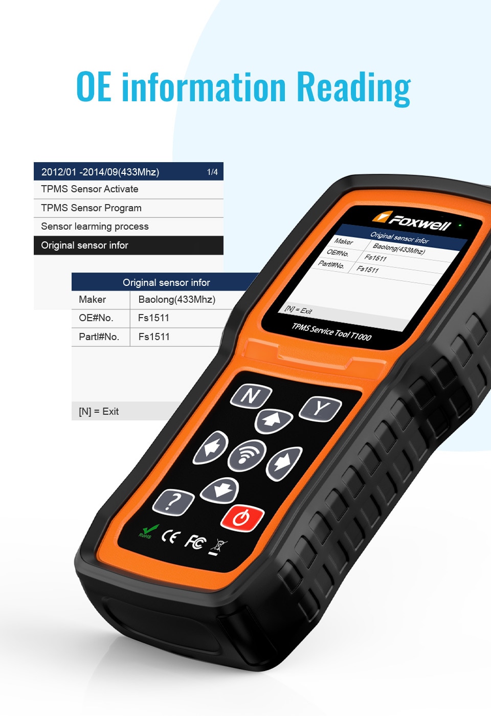 Foxwell T1000 TPMS Trigger Tool