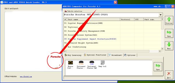 fvdi commander for porsche software for porsche