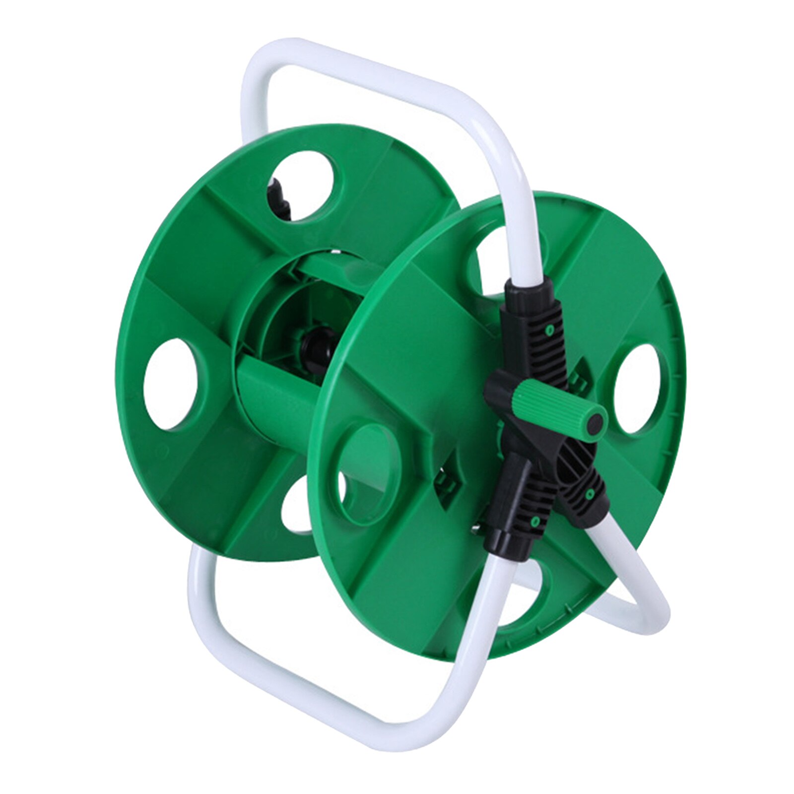 Garden Hose Pipe Reel Holder Cart Free Standing Home Greenhouse Outdoor Tools Accessory Save Space Water Irrigation Supplies