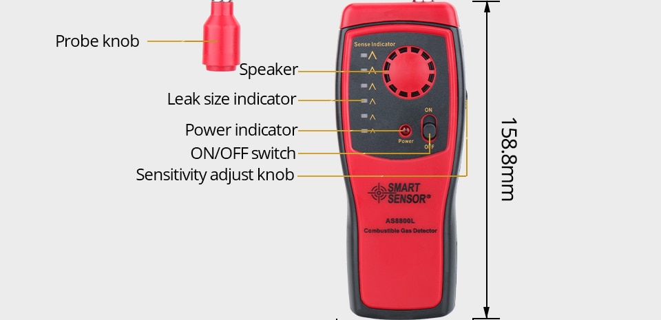 Gas Analyzer Combustible Gas Detector 