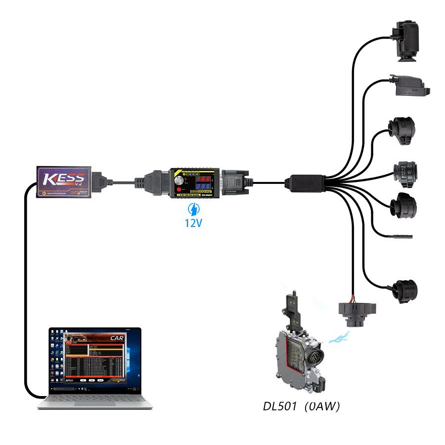 GGODIAG Gearbox Cables 7-in-1 Set for V30/ DQ200/ DL501/ VL300/ VL381/ DQ500/ DQ250