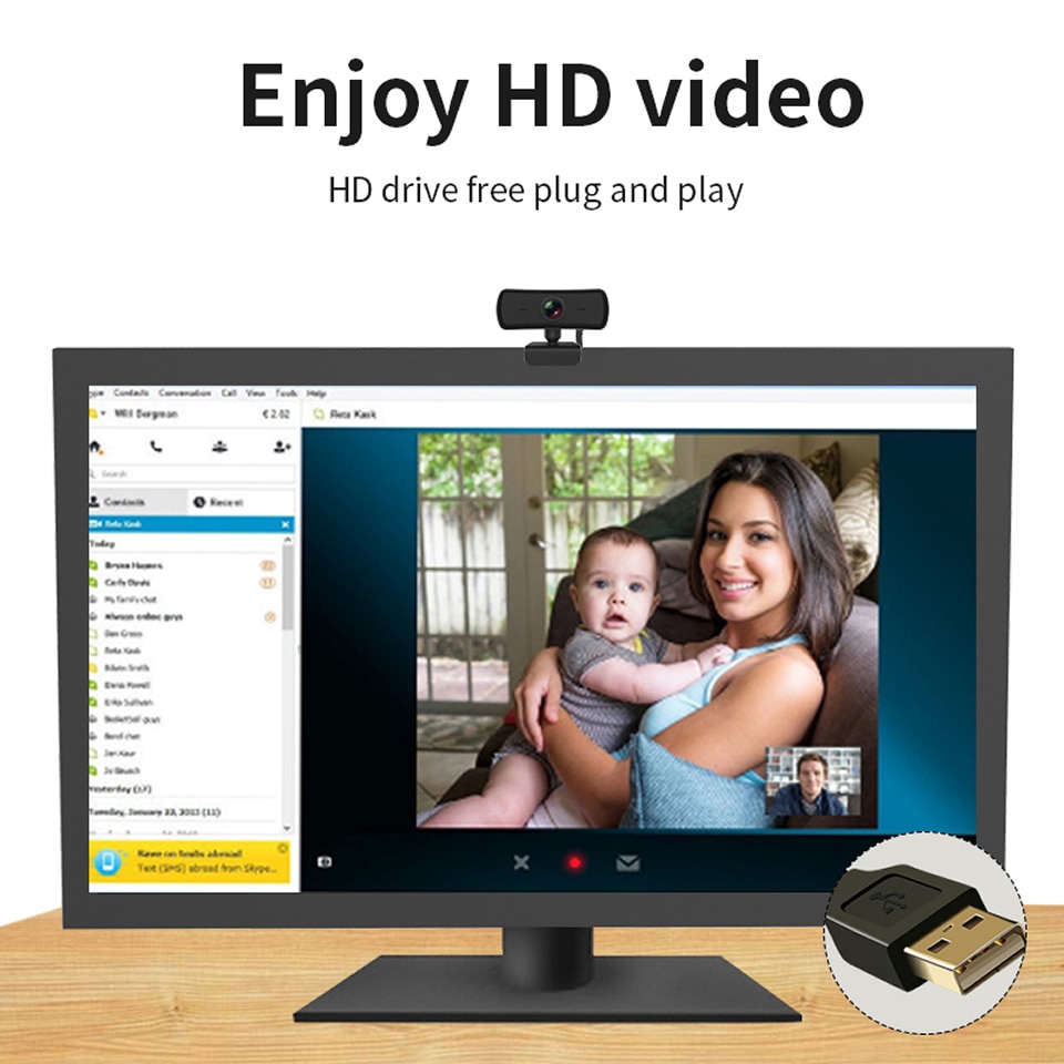 2K 2040*1080P Webcam HD Computer PC WebCamera