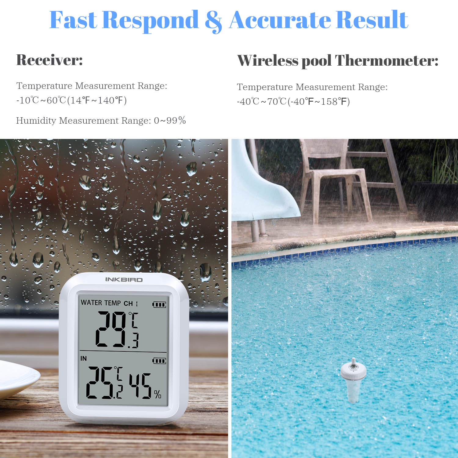 High Accuracy Wireless Pool Thermometer