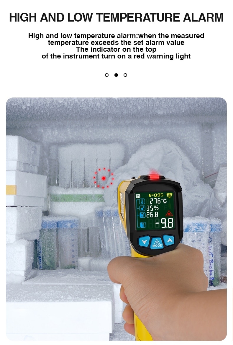High Temperature Infrared Laser Electronic Thermometer
