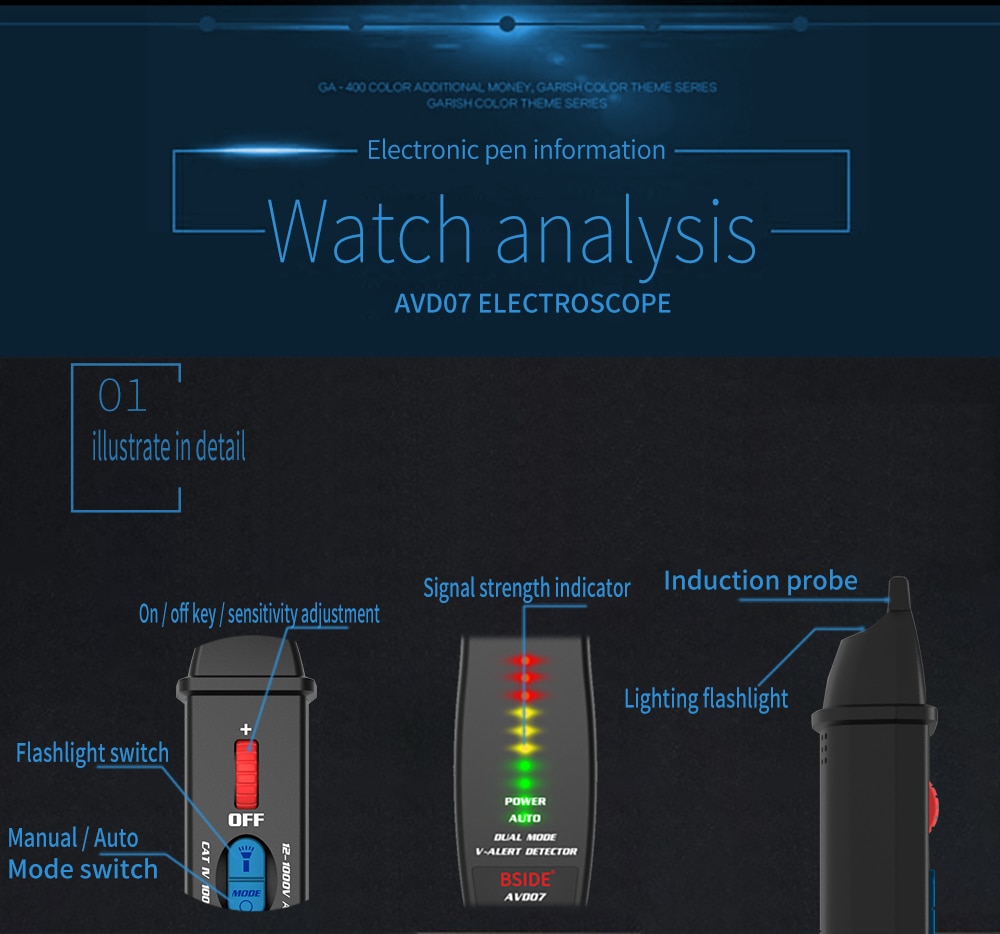 AVD07 Home Safety Check Kit Non-contact Voltage Detector