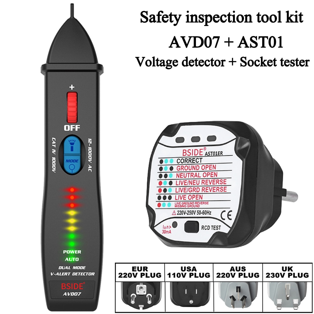 AVD07 Home Safety Check Kit Non-contact Voltage Detector