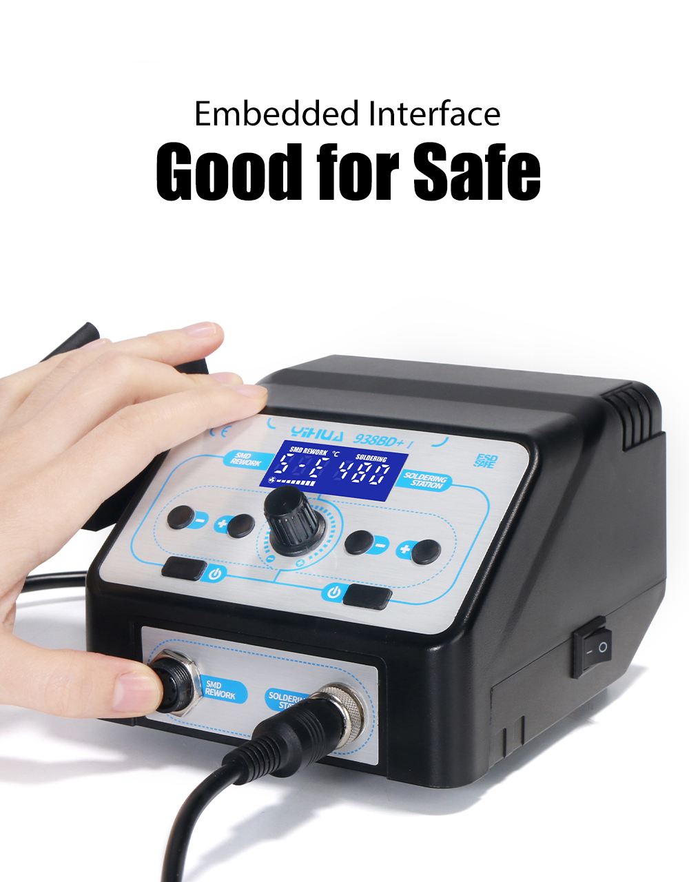 YIHUA 938BD+-I 750W Soldering Iron Station Declined Disp