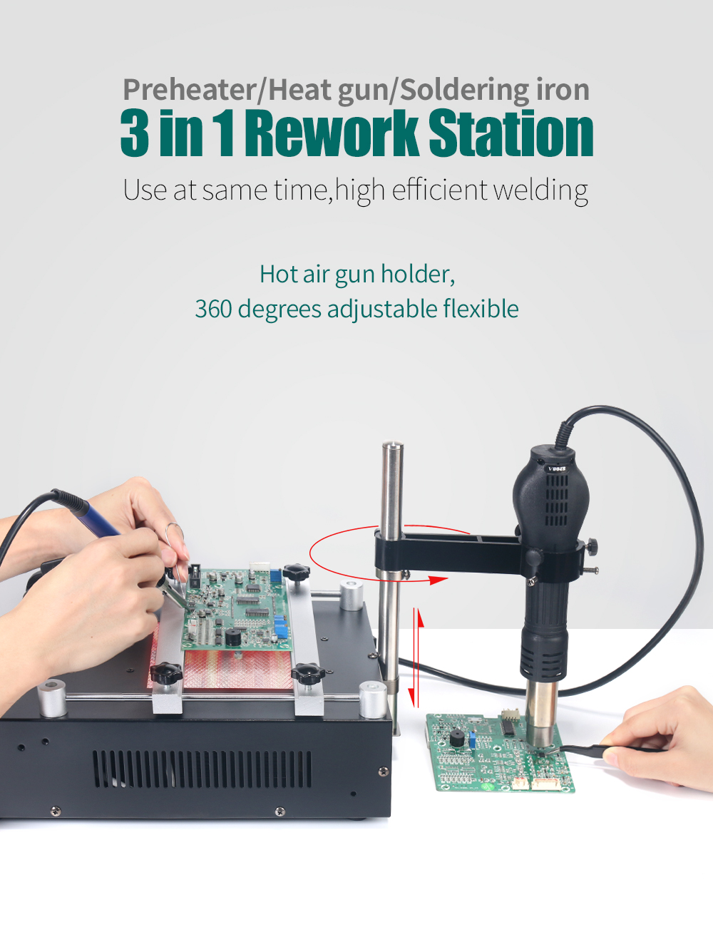 YIHUA 853AAA Hot Air Soldering Station 