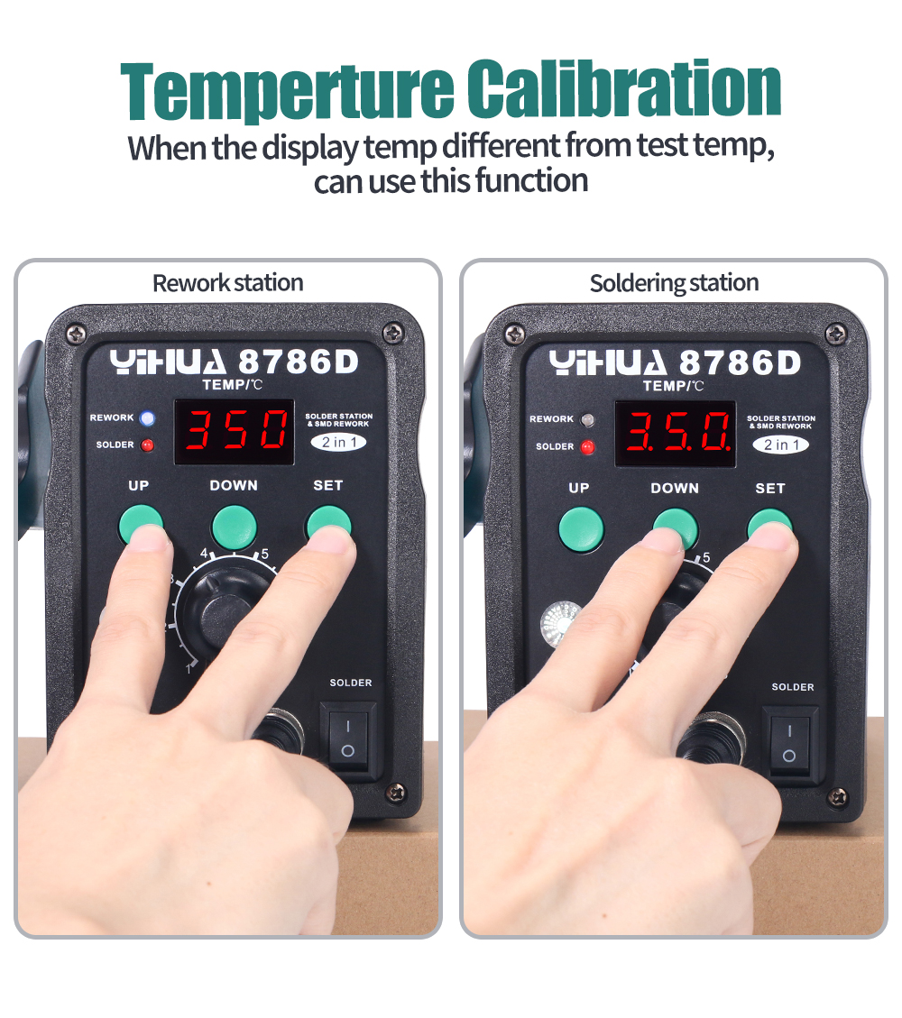 YIHUA 8786D 110V 220V Hot Air Soldering Station  Solderi