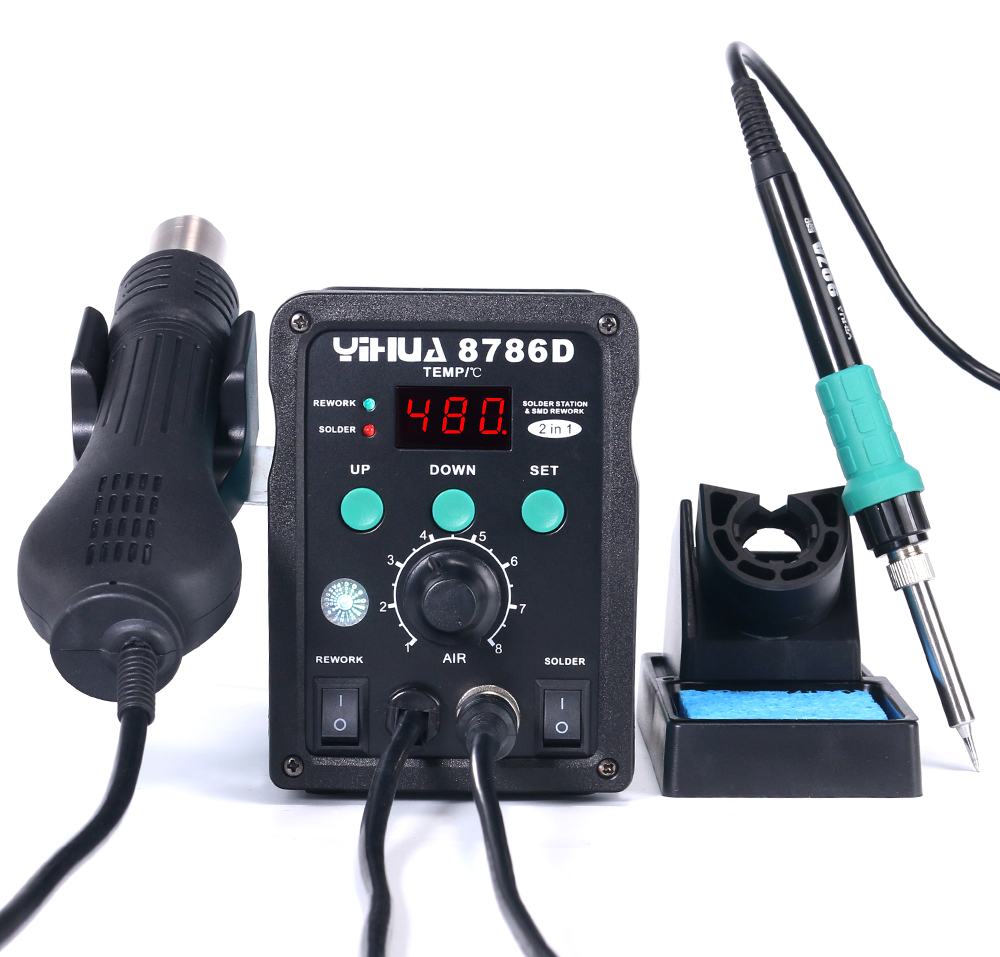 YIHUA 8786D 110V 220V Hot Air Soldering Station  Solderi