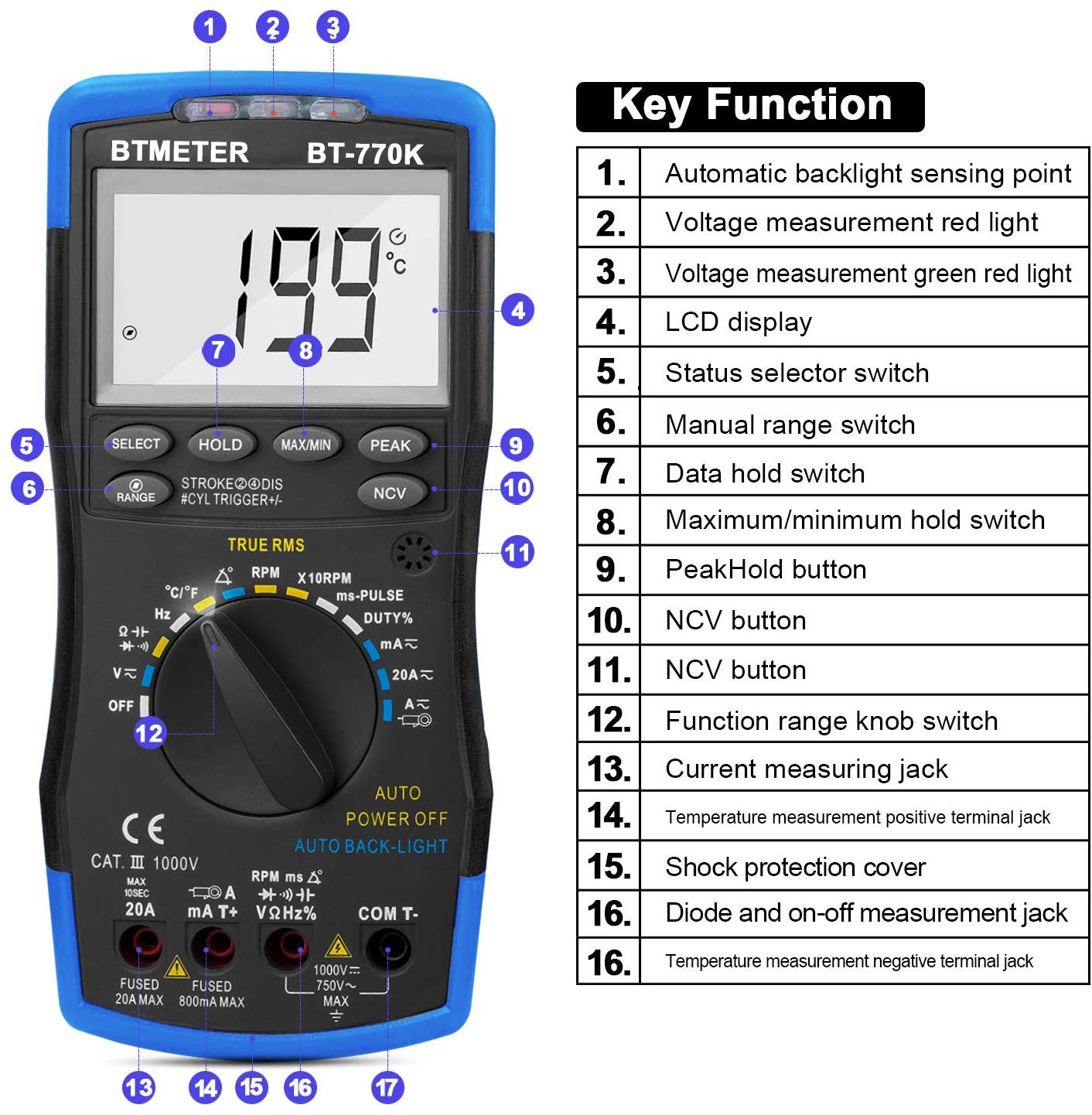 HP-770K Automotive AC/DC Dwell Multimeter