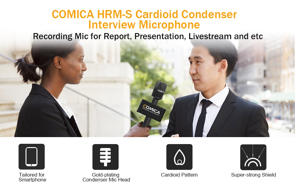 HRM-S Handheld Interview Microphone 