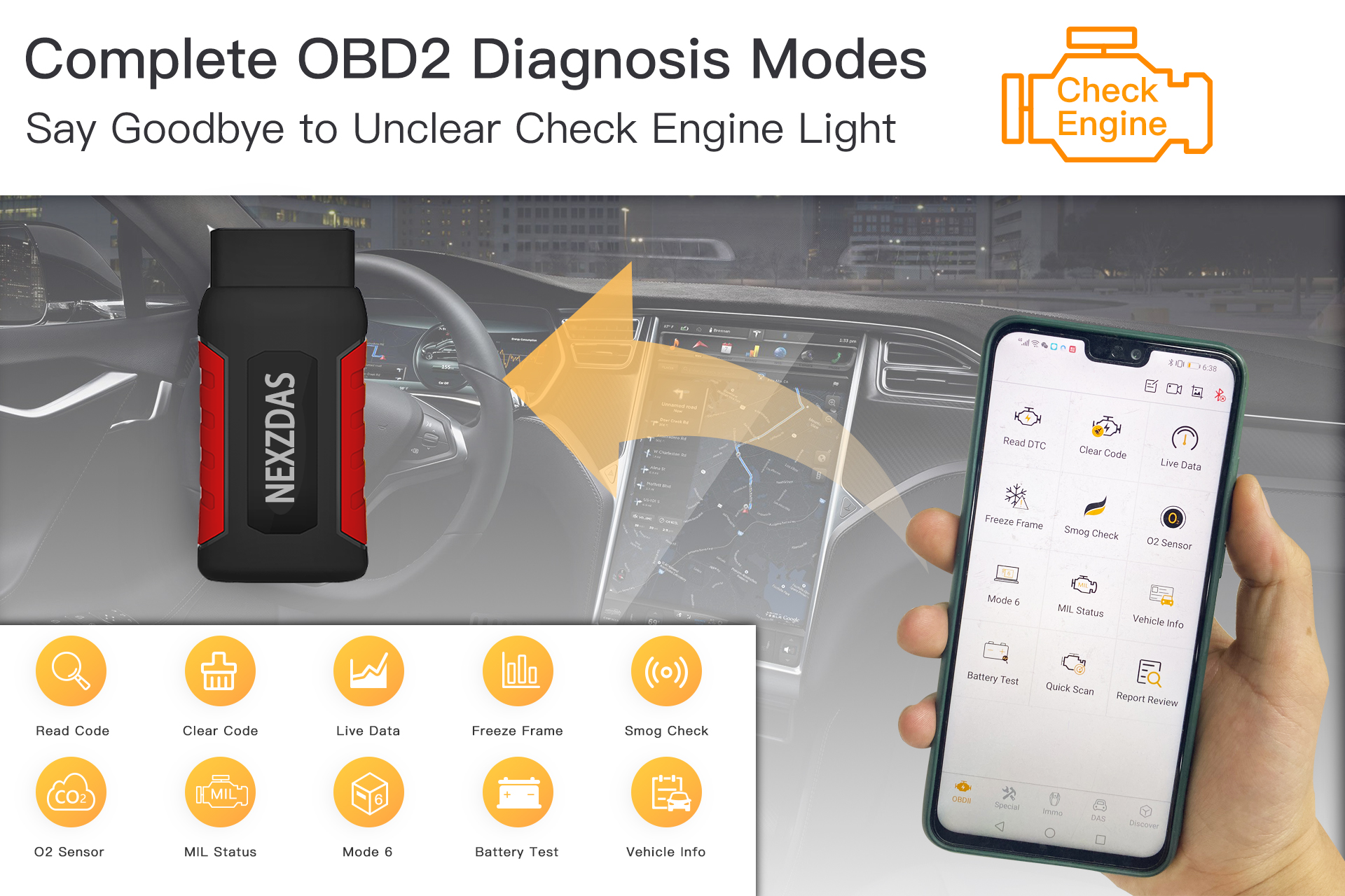 HUMZOR ND302 Full System OBD2 Scanner