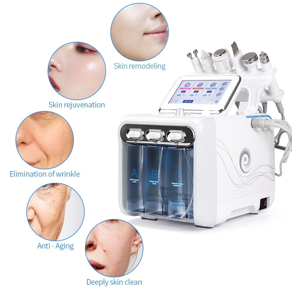 6 in1 H2-O2 Hydro Dermabrasion RF Bio-lifting Spa Facial