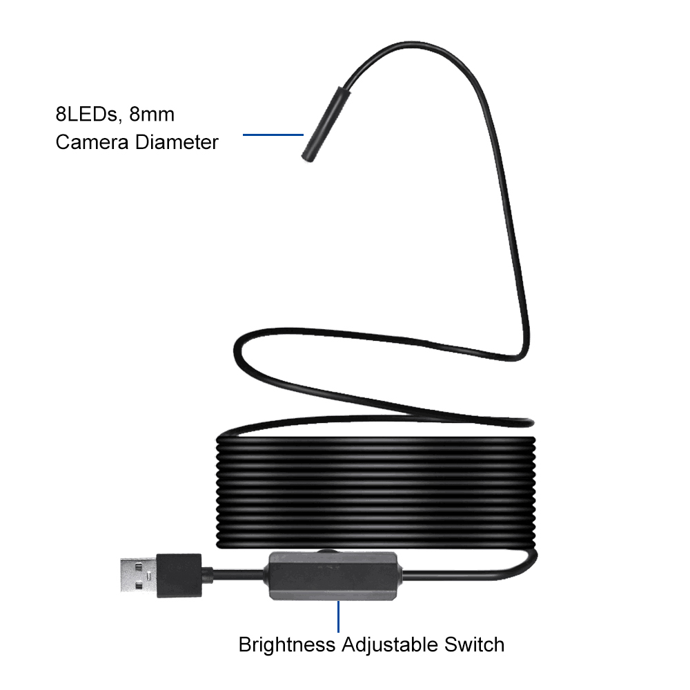 2m/5m/10m Soft Wire Industrial Endoscope