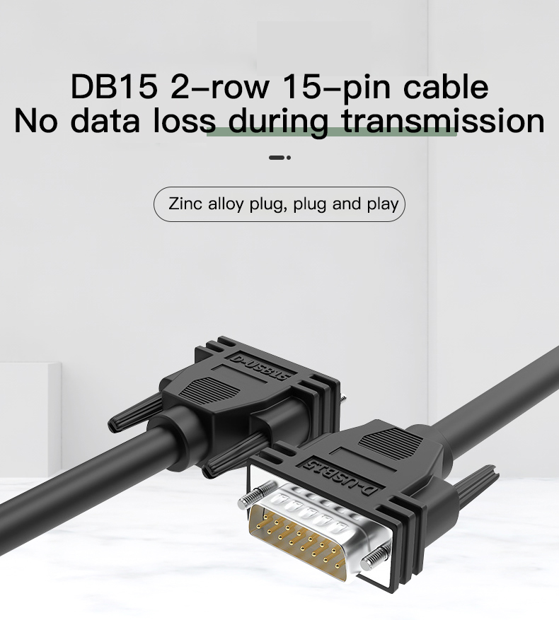 Industrial-grade DB15 cable Male to male to female to fe