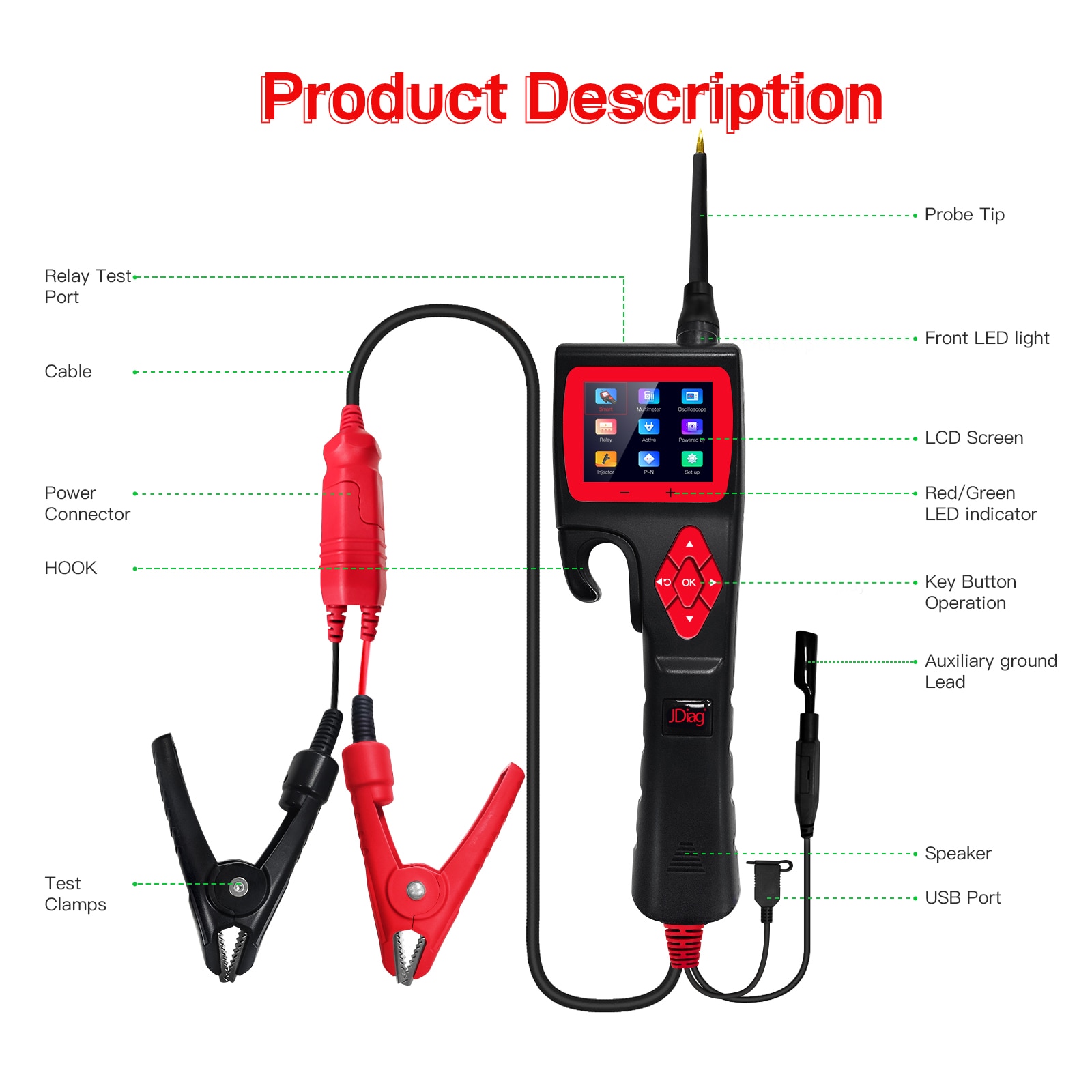 Jdiag P200 Smart Hook Powerful Probe Free Update Online