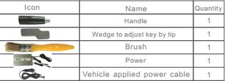 JINGJI F1 Tibbe Key Cutting Machine packing list