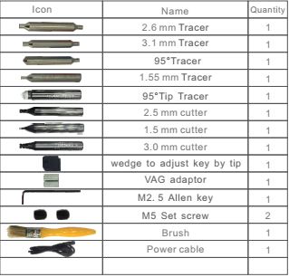 jingji-l2-key-cutting-machine-accessories-list-2